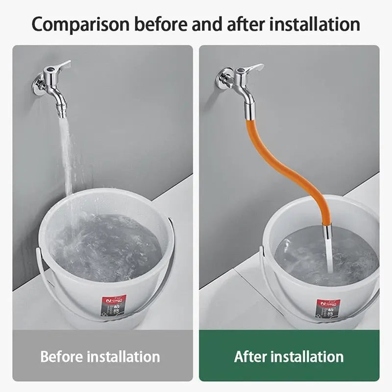 Flexible 360 Degree Kitchen Faucet Extender