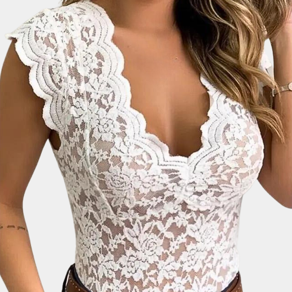 Elegant Sleeveless V-Neck Blouse for Women - Luxicro