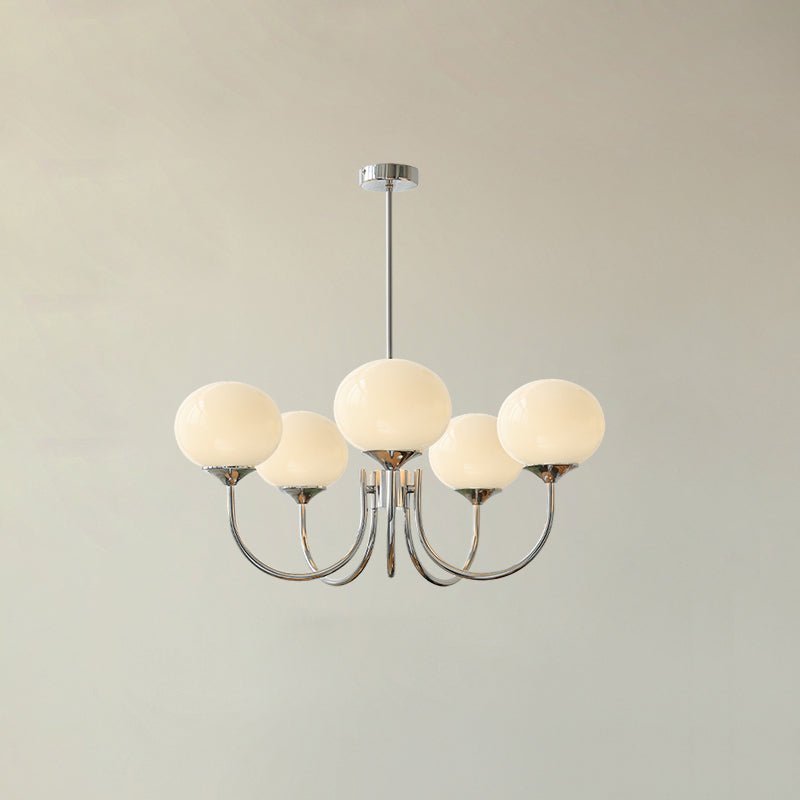 Soft Pink Crystal Glass Pendant Light Fixture