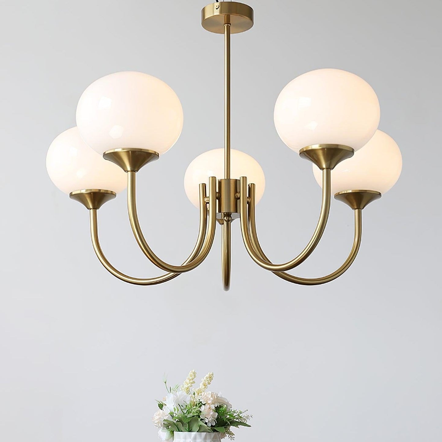 Soft Pink Crystal Glass Pendant Light Fixture