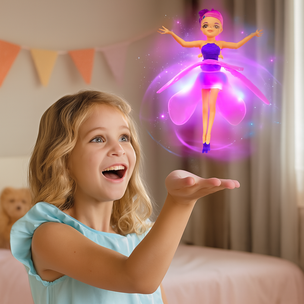 Colorful Fairy Doll with LED Lights and Motion Sensor