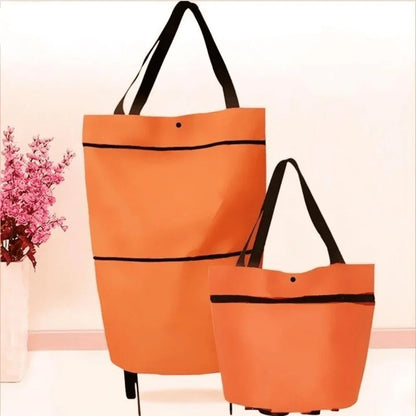 Folding Shopping Cart with Wheels - Durable & Compact