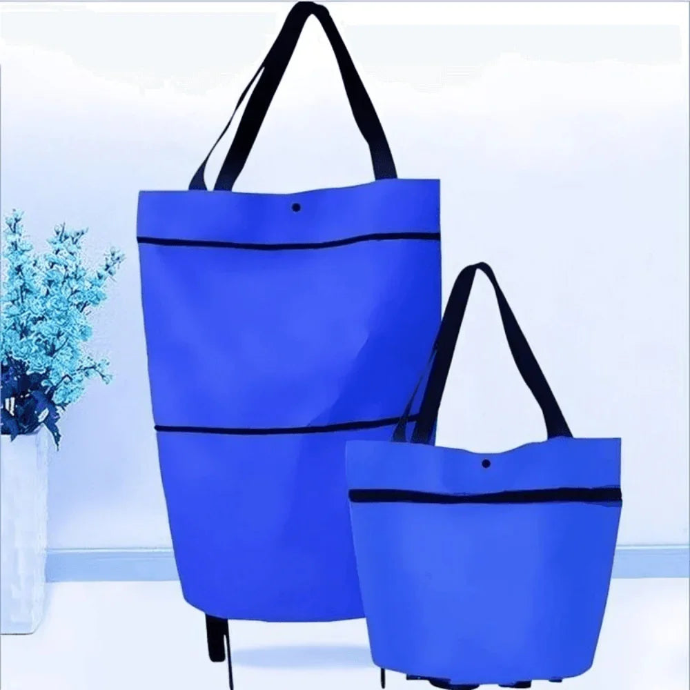 Folding Shopping Cart with Wheels - Durable & Compact
