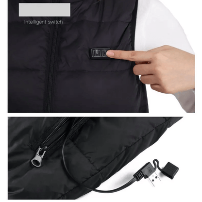 Warm Thermal Vest Jacket | USB Rechargeable & Waterproof