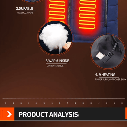 Warm Thermal Vest Jacket | USB Rechargeable & Waterproof