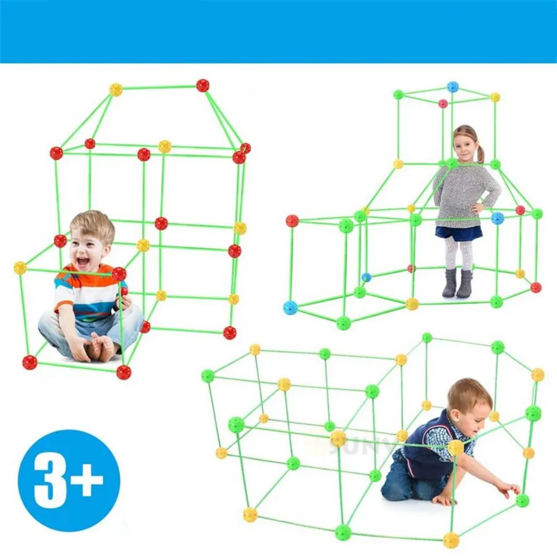 Easy Kids Wooden Playhouse Set - Luxicro