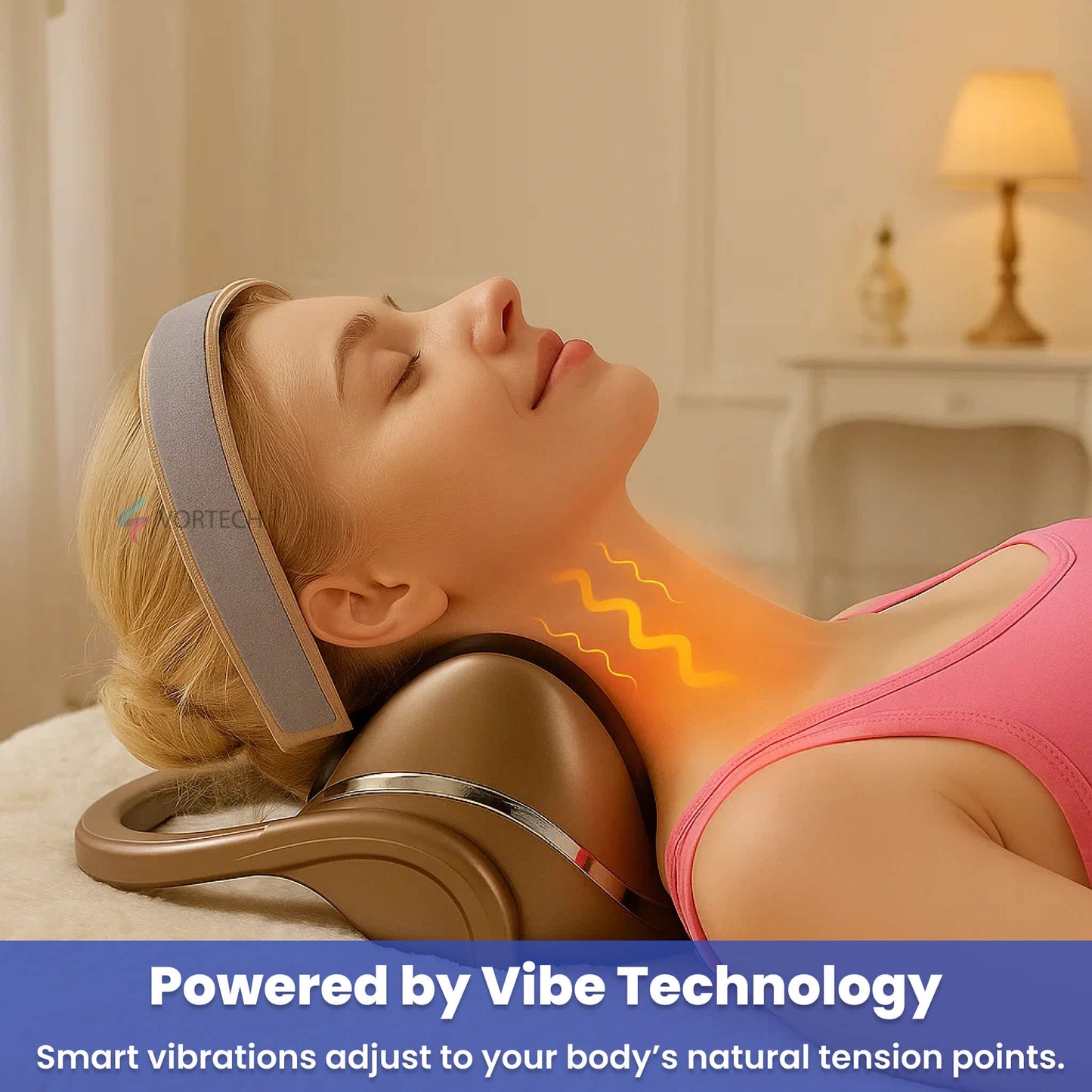 Compact Neck Massager with Heat and Knead Function
