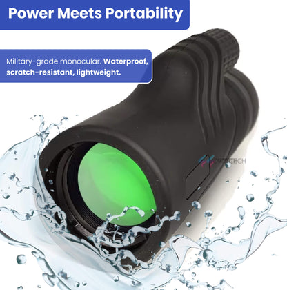 Compact 12X50 Waterproof Monocular for Outdoor Use