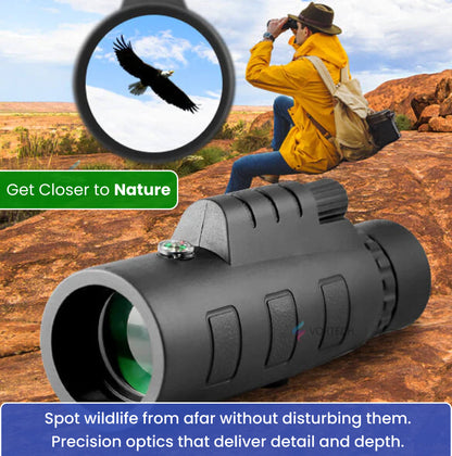 Compact 12X50 Waterproof Monocular for Outdoor Use