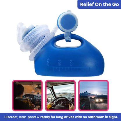 Compact Travel Urine Bottle 2000ML Spill Proof
