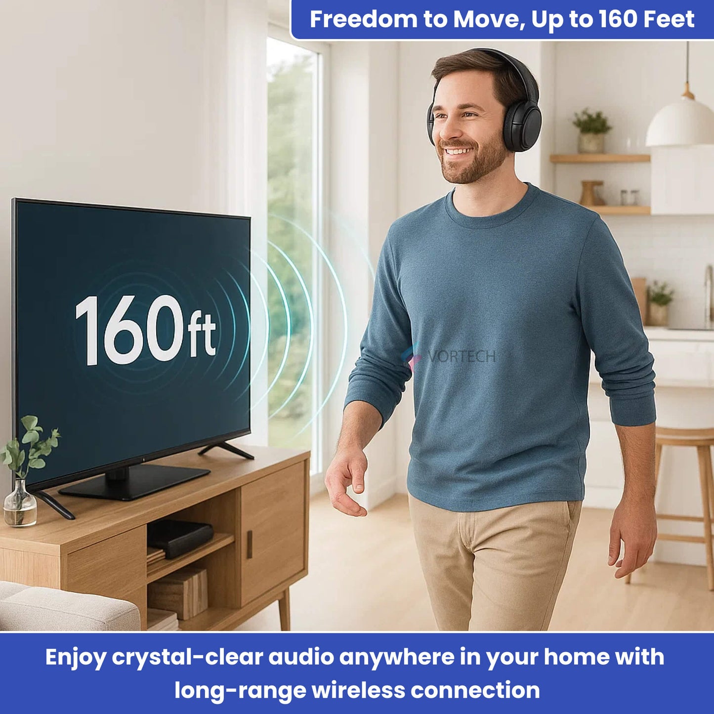 Soundproof TV Earbuds with Comfort Fit