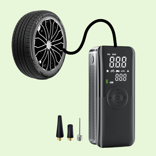 Portable Car Tyre Air Pump Rechargeable Inflate Kit - Luxicro