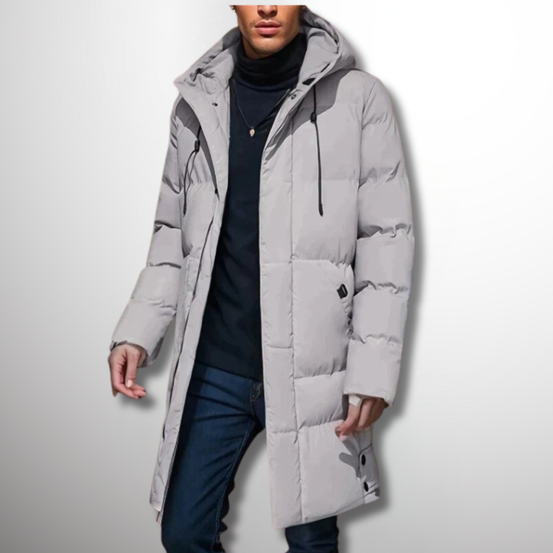 Warm Insulated Mens Parka Coat - Waterproof Long Padded - Luxicro