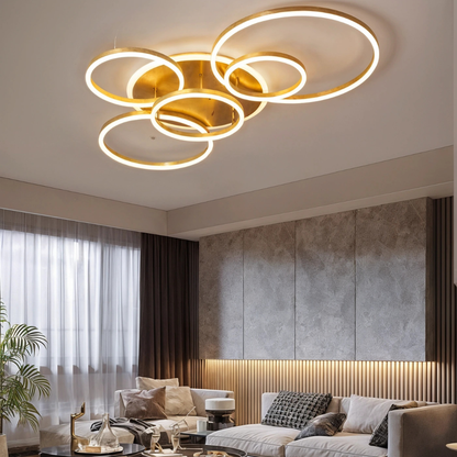 Stylish Adjustable Ring Pendant Light Fixture - Luxicro