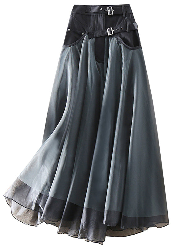 Chic Ombre Ruffled Midi Skirt Spring Collection