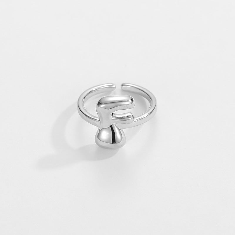 Stylish Monogram Letter Ring