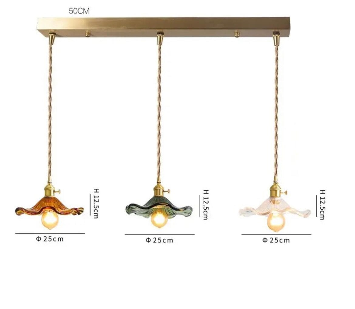 Elegant Glass Floral Pendant Light for Home Decor