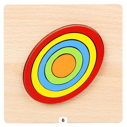 Colorful Wooden Jigsaw Puzzle Toy