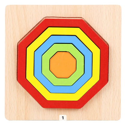 Colorful Wooden Jigsaw Puzzle Toy