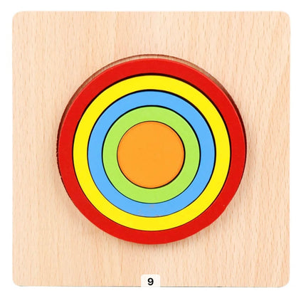 Colorful Wooden Jigsaw Puzzle Toy