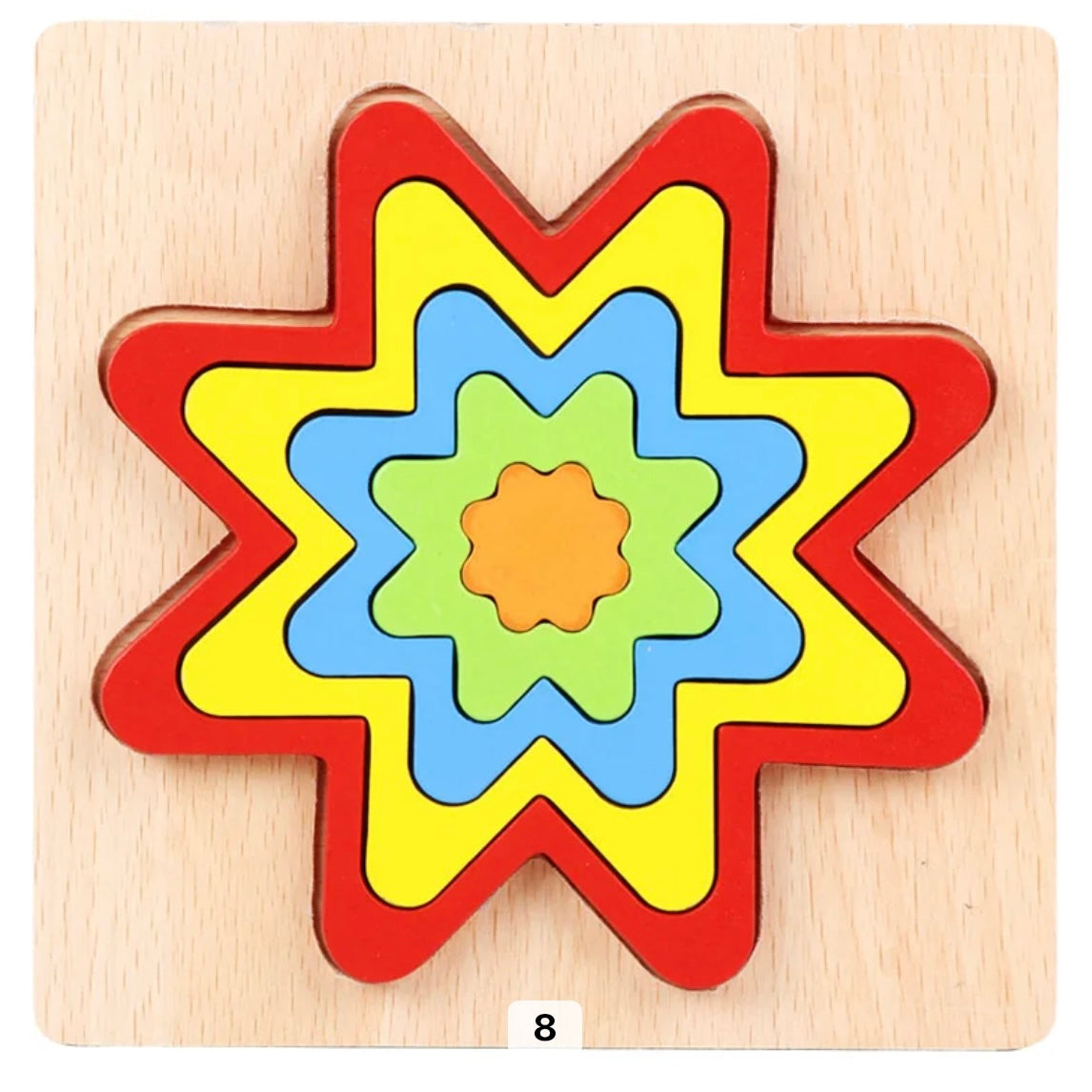 Colorful Wooden Jigsaw Puzzle Toy