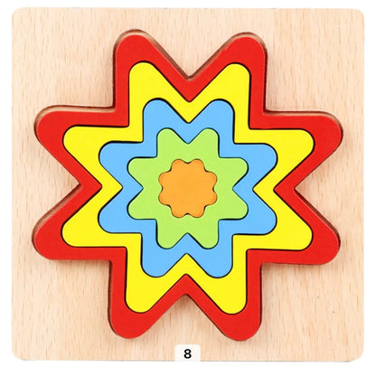 Colorful Wooden Jigsaw Puzzle Toy