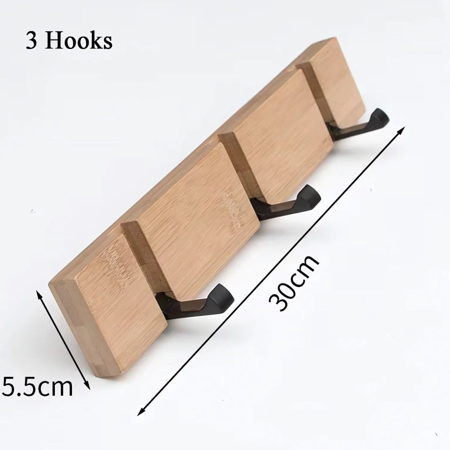Practical Foldable Wood Coat Hook Rack