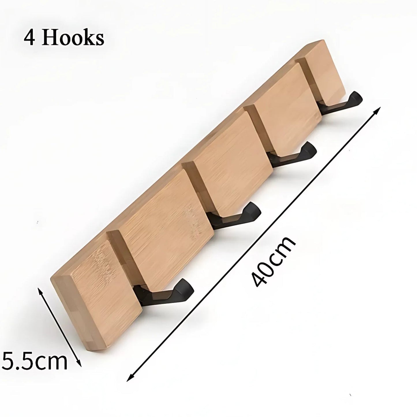 Practical Foldable Wood Coat Hook Rack