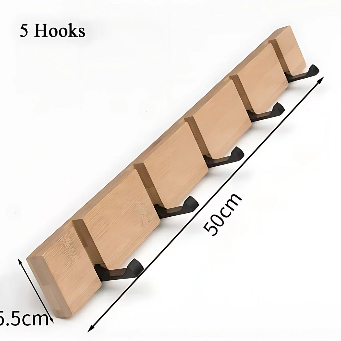 Practical Foldable Wood Coat Hook Rack