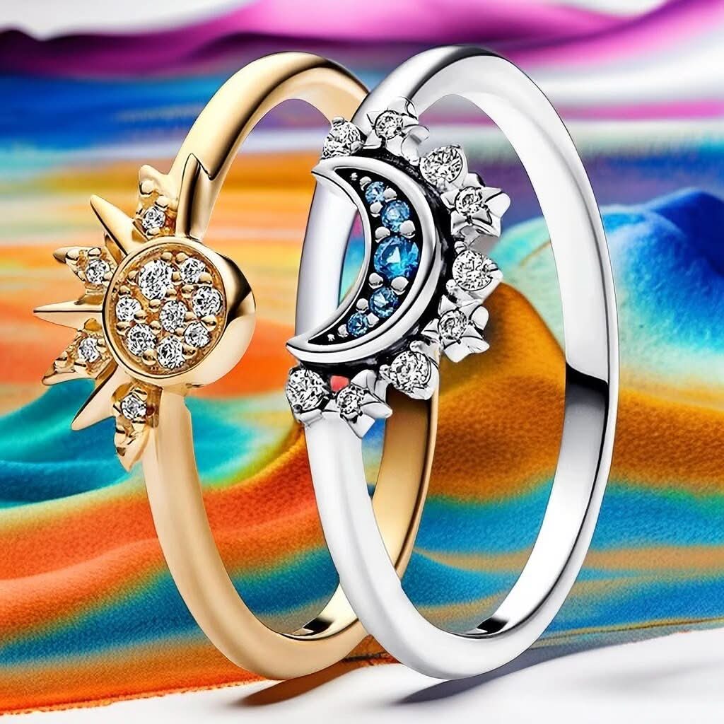 Elegant Sterling Silver Moon Ring