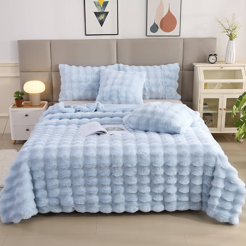 Cozy Double Layer Faux Fur Plush Blanket