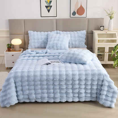 Cozy Double Layer Faux Fur Plush Blanket