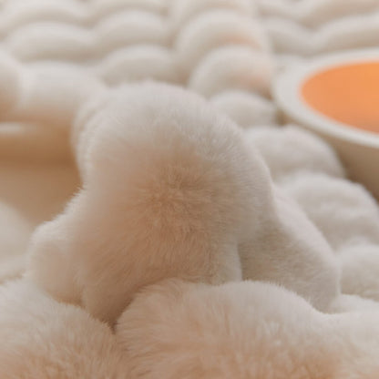 Plush Double Layer Soft Faux Fur Throw Blanket