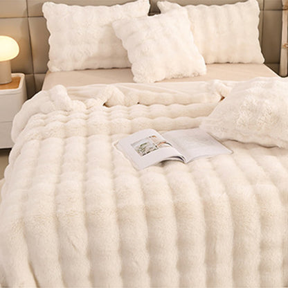 Plush Double Layer Soft Faux Fur Throw Blanket