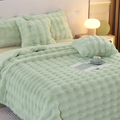 Cozy Double Layer Faux Fur Plush Blanket