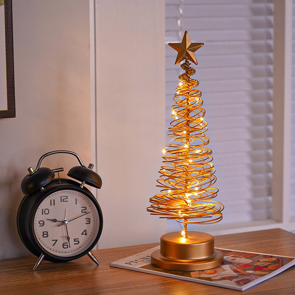 Decorative LED Spiral Christmas Tree with Star Topper