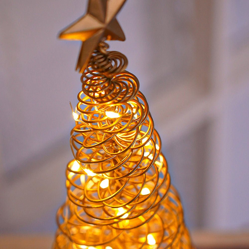 Decorative LED Spiral Christmas Tree with Star Topper