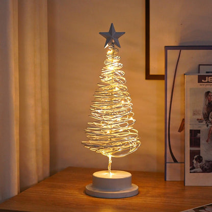 Decorative LED Spiral Christmas Tree with Star Topper