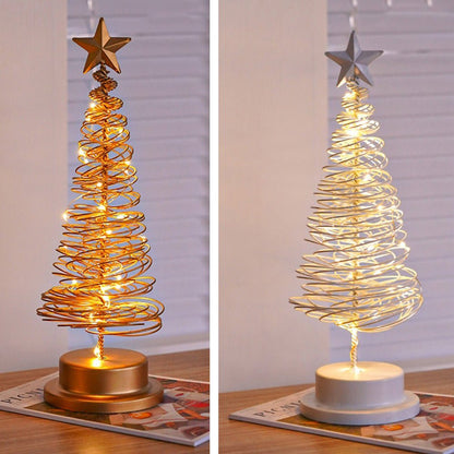 Decorative LED Spiral Christmas Tree with Star Topper