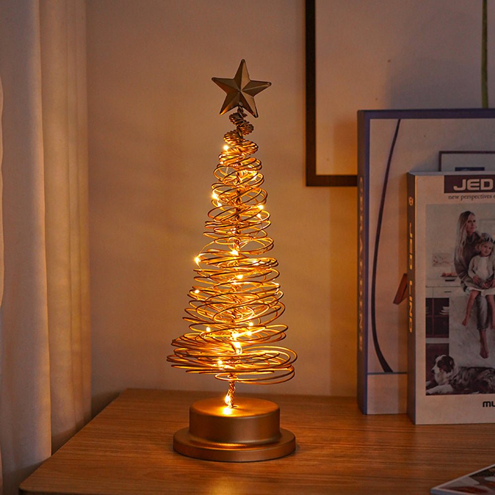 Decorative LED Spiral Christmas Tree with Star Topper
