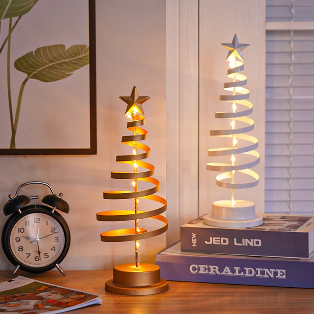 Decorative LED Spiral Christmas Tree with Star Topper