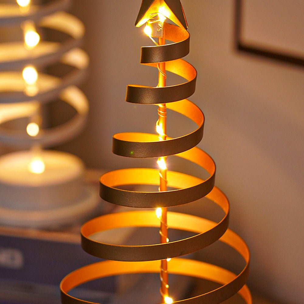 Decorative LED Spiral Christmas Tree with Star Topper