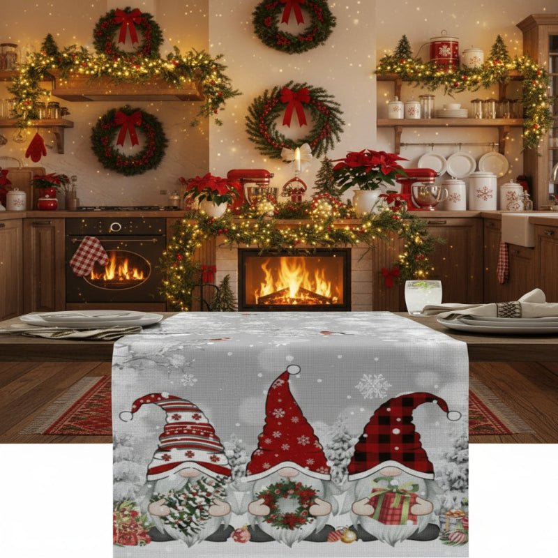 Holiday Snowflake Table Runner for Christmas Decor