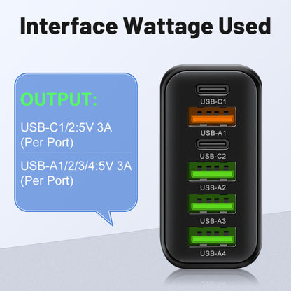 Fast 6 Port USB Charger for Home and Travel Use