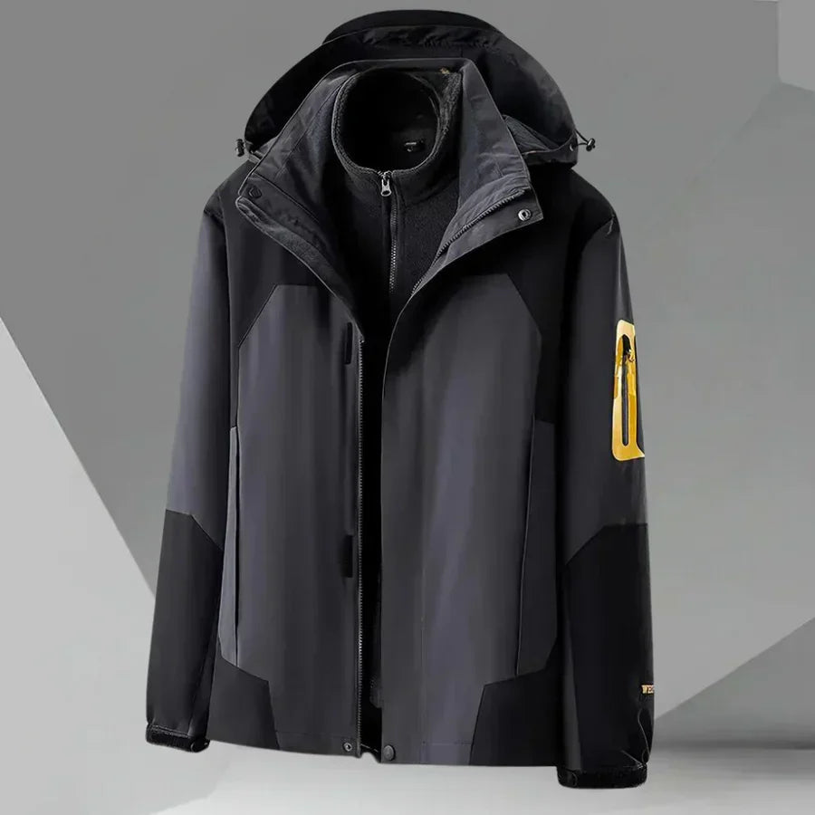 Breathable Men's Rain Jacket - Slim Waterproof Coat - Luxicro