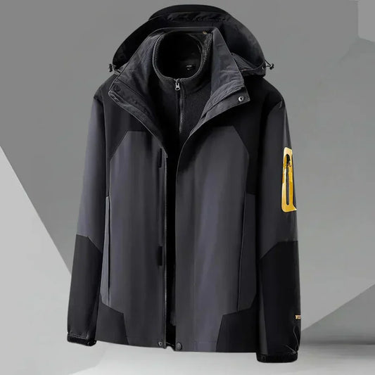 Breathable Men's Rain Jacket - Slim Waterproof Coat - Luxicro