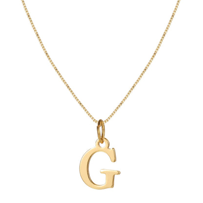 Classic 14k Gold Monogram Pendant Necklace