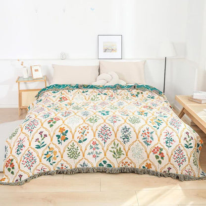 Relaxing Outdoor Cotton Throw Blanket