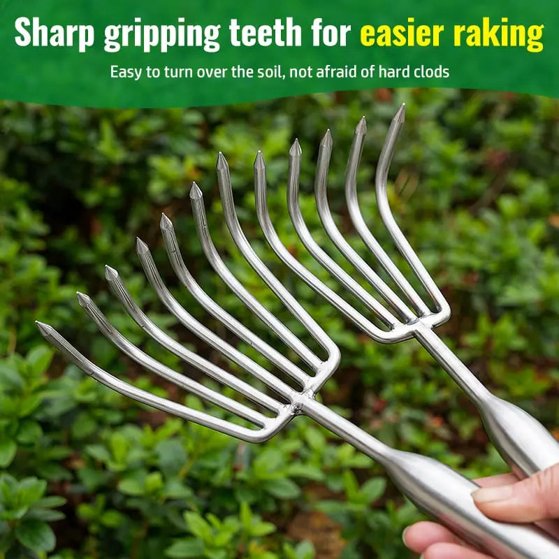 Durable Stainless Steel Garden Rake
