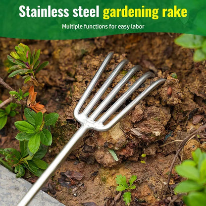 Durable Stainless Steel Garden Rake